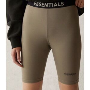 Essentials Fear Of God Women's Bicycle Charcoal Tan‎ Bike Biker Shorts New XS